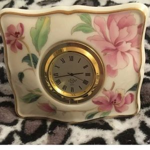 Lenox Barringtin pattern porcelain  table clock